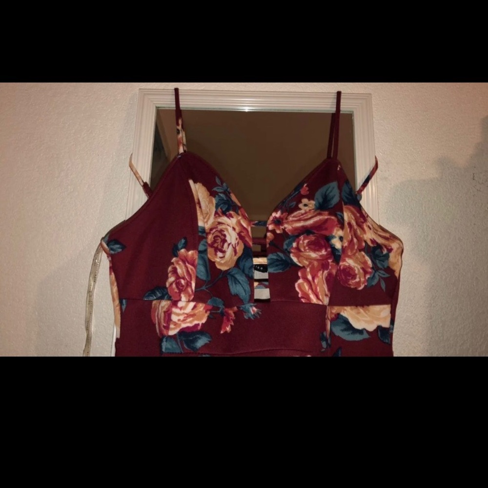 Burgundy long dress